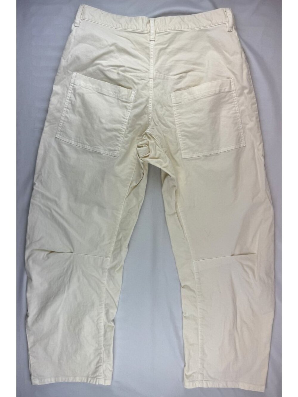 Nili Lotan SHON COTTON PANT Mid-Rise Barrel Leg Pant Size 6 Made In USA - Picture 4 of 11